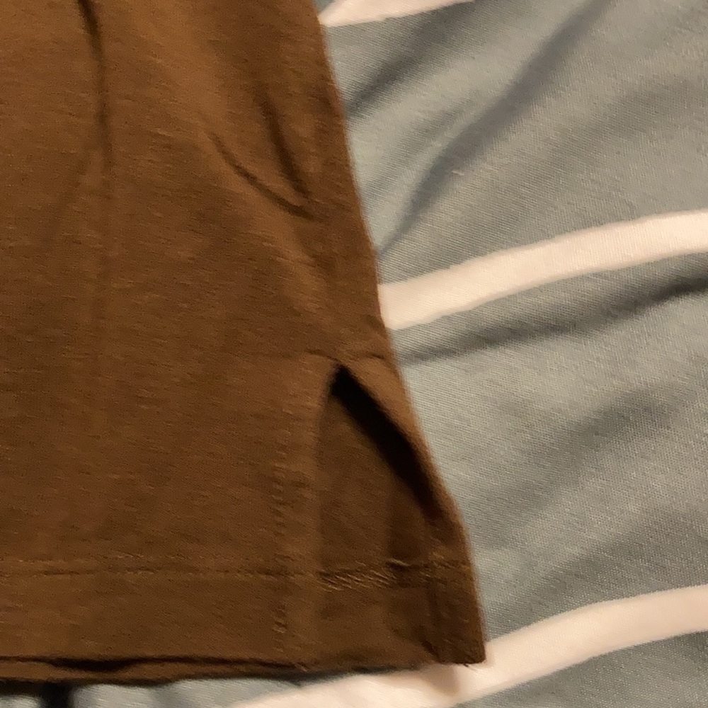 Talbots Medium Pet chocolate brown top w/beading - Picture 6 of 8
